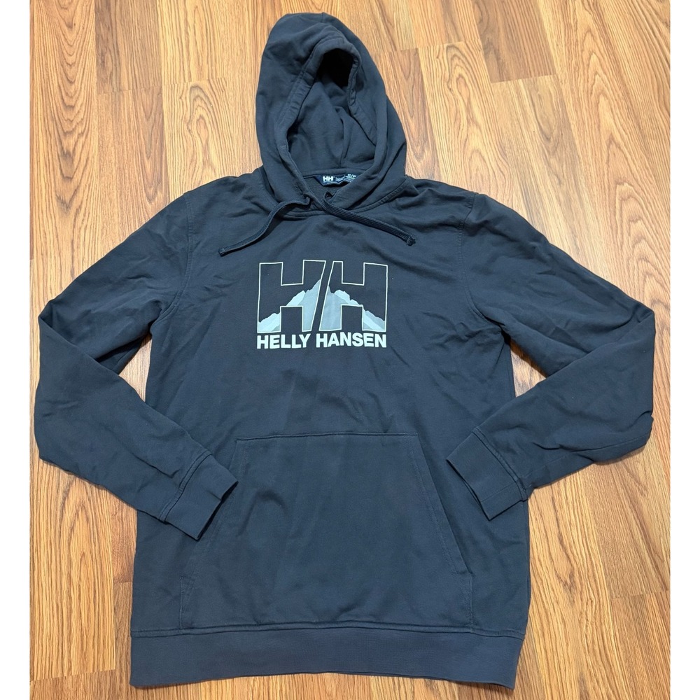 Helly Hansen Hoodie Mens Medium HH Logo Pullover Outdoor Streetwear